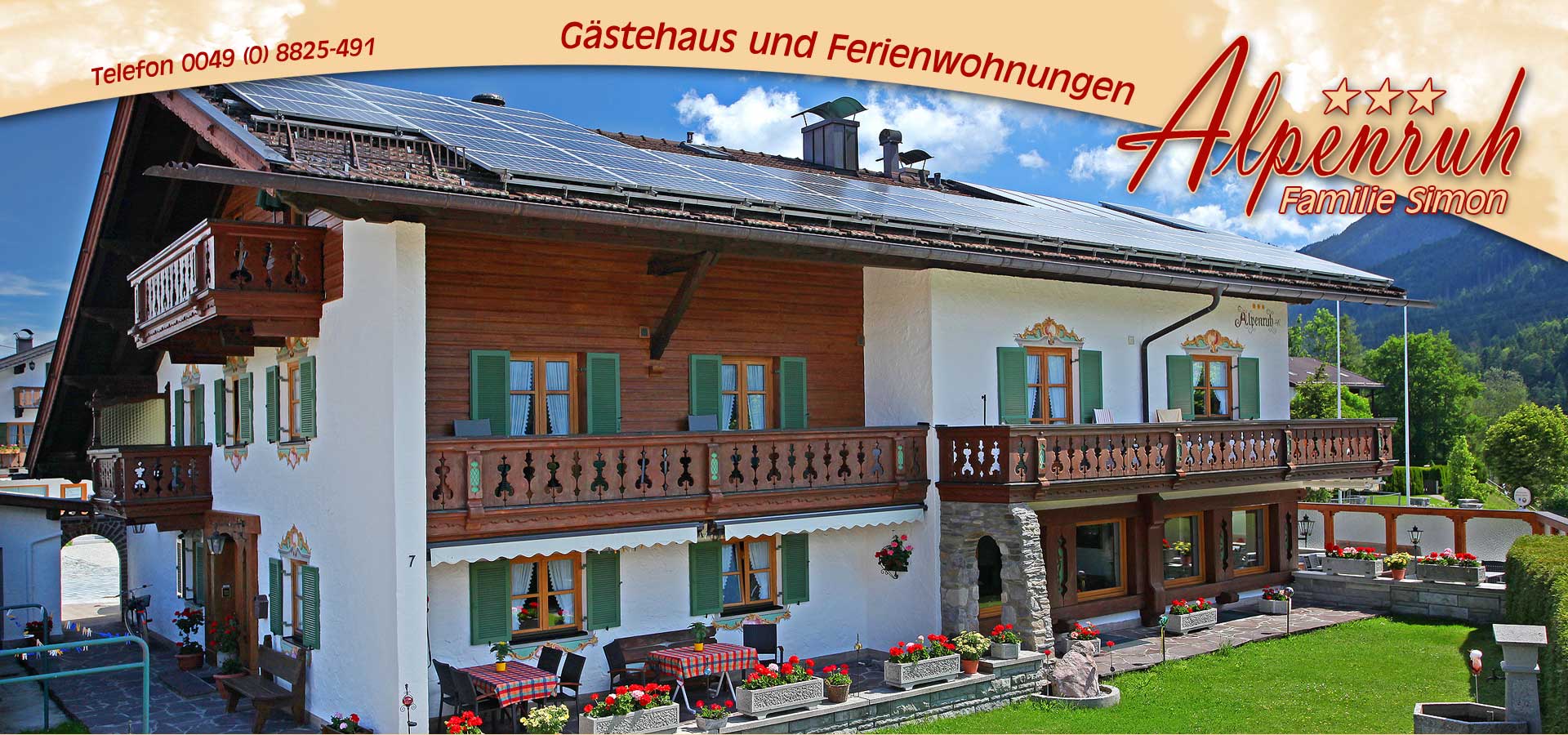 Gästehaus und Ferienwohnungen Alpenruh - Krün